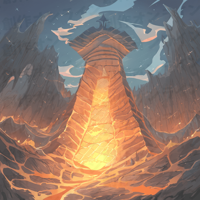 溶岩の塔　フリー画像